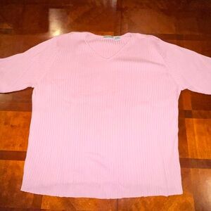 Pink V-Neck Sweater